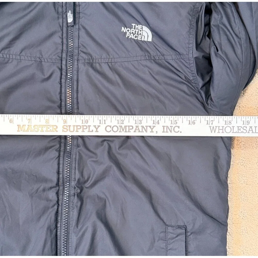The North Face Reversible Black Puffer Fleece Jacket Youth Large 10-12 Gorpcore